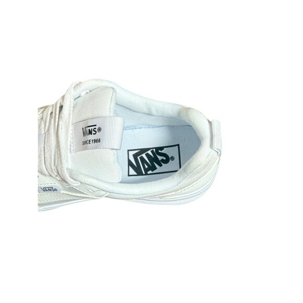 Vans Low Top Sneakers White Lace‎ Up Athletic Shoes Women Size 7.5 - Picture 6 of 7